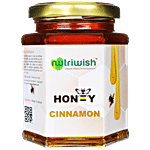 NUTRIWISH 100 % Pure Organic Honey - Infused With Cinnamon 350 g