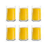 Ocean Water/Juice Glass - Patio, Transparent 290 ml (Pack of 6)