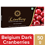 Lindberg Dark Chocolate with Cranberries Bar - Pure Belgian 50 g