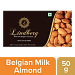 Lindberg Belgian Milk Chocolate - with Almonds, 34% Cocoa Solids 50 g