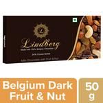 Lindberg 100% Belgian Milk Chocolate - Fruit & Nut, 34% Cocoa Solids 50 g 