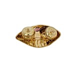 HAZEL Shank Karma Brass Puja Thali - Golden 2 pcs