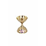 HAZEL Nanda Deep Brass Diya Oil Lamp Puja S7 - Golden 1 pc