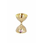 HAZEL Nanda Deep Brass Diya Oil Lamp Puja S11 - Golden 1 pc