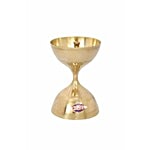 HAZEL Nanda Deep Brass Diya Oil Lamp Puja S15 - Golden 1 pc