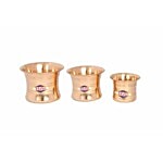 HAZEL Copper Damroo Panchpatra 3 pcs
