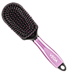 Vega Cushioned Brush With Cleaner - E18-CB, Colour May Vary 1 pc