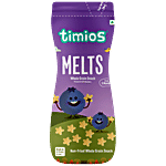 Timios Melts Non-Fried Whole Grain Snack - Flavoured with Blueberry, From 9 Months, Rich in Protein & Iron 50 g