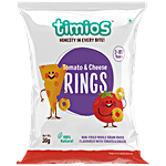 Timios Snacks - Rings, Tomato & Cheese, 2+ Years, 100% Natural & Healthy 30 g