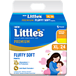 Little's Premium Baby Fluffy Soft Diaper Pants - XL,12-17 kg 24 pcs