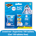 Wipro Sweet N Healthy Low Calorie Sweetener - Aspartame Tablets 100 Tablets (Get 100 Tablets Free)