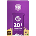 Yoga Bar 20g Protein Bar - Chocolate Brownie, No Added Sugar, Loaded With Fibre 70 g Box (Pack of 6)