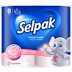 Selpak Imported Toilet Tissue Paper - Perfumed, Powder Scented 3Ply 8 pcs Pouch