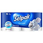 Selpak Super Soft Toilet Paper - 3 Ply, Multi-layer Strength 16 pcs Pouch