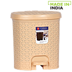 Cello Classic Plastic Dustbin / Garbage Bin - Beige 6 L