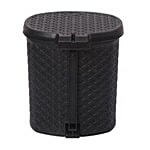 Cello Classic Plastic Dustbin - Black 12 L 