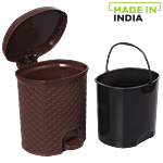 Cello Classic Plastic Dustbin / Garbage Bin - Brown 12 L 