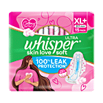 Whisper Whisper Ultra Skin Love Soft Sanitary Pads For Women - XL+ 15 pcs