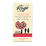 Rage I Love You Dark Almond Chocolate Bar, Dark Almond Flavour 90 gm