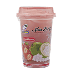 Dolphin Juice Drink With Nata De Coco - Strawberry 270 ml