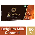 Lindberg Crunchy Caramel - Pure Belgian Milk Chocolate 50 g