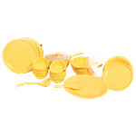 Signoraware Dinner Set - Plastic, Plain, Yellow 32 pcs