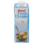 Amul Fresh Cream - 25% Milk Fat Low Fat 250 ml 