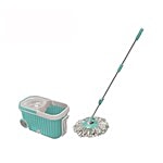 Milton - Spotzero Spin Mop, Bucket - Microfibre, With Rod, Refill Included, Aqua Green 1 pc 