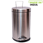 Jai Veer Stainless Steel Pedal Dustbin / Garbage Bin 12 L