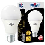 Nippo LED Bulb - Cool Daylight White, Round, 9 Watts, B22 Base 1 pc 
