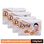 Dyna Premium Beauty Milk Cream & Almond Oil Bath Soap 125 g ( Pack of 4)