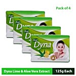 Dyna Premium Beauty Lime & Aloevera Extracts Bath Soap 125 g (Pack of 4)