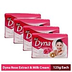Dyna Soap - Milk Cream & Rose 125 g Pack of 4