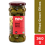 Neo Pitted Green Olives 360 g Bottle