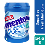 Mentos Pure Fresh Sugarfree Fresh Mint Chewing Gum - With Green Tea Extract 54.6 g Bottle