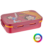 Yellow Spark Chota Bheem Hot & Cold Large Plastic Lunch Box - With Inner Container, Fork & Spoon, Assorted Colour 1 pc 
