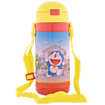Yellow Spark Doraemon Large Hot & Cold Plastic Water Bottle 480 ml 