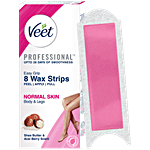 Veet Professional Waxing Strips Kit - For Normal Skin 8 pcs