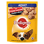 Pedigree Adult Gravy Dog Food - Chicken & Liver Chunks In Gravy 70 g Pouch (Pack of 5)