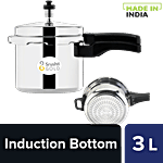 Srushti Gold Aluminium Pressure Cooker - Outer Lid, Induction Base 3 L