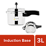Srushti Gold Aluminium Outer Lid Pressure Cooker - Induction Base 3 L