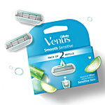 Gillette Venus Smooth Razor Blades - With Aloe Vera Extracts, For Women 2 pcs