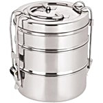 Neelam Lunch Box With 3 Container Set - Stainless Steel 1 pc