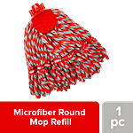 Liao Microfiber Floor Cleaning Mop - Refill, Red & Grey, R130014 1 pc