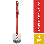 Liao Toilet Cleaning Brush - Round, Soft Grip Handle, Red, D130033 1 pc