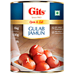 Gits Gulab Jamun - Open & Eat, No Added Preservatives, Colours & Flavours 1 kg (16 pcs)