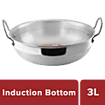 Le Kaviraj Aluminium Kadai - Induction Base, 28 cm, 2.4 mm 3 l
