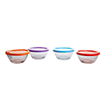 Glass Ideas  Glass Storage Curd Serving Bowl Set - Celebrations 4 pcs