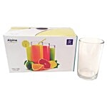 Glass Ideas  Juice/Water Tall Glass Tumbler Set - Alpine 250 ml (Set of 6)