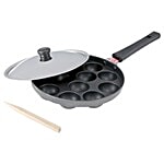 Anjali Non-Stick Appam Patra/Panniyarkal With Steel Lid - Diamond Series 1 pc (12 Cups)